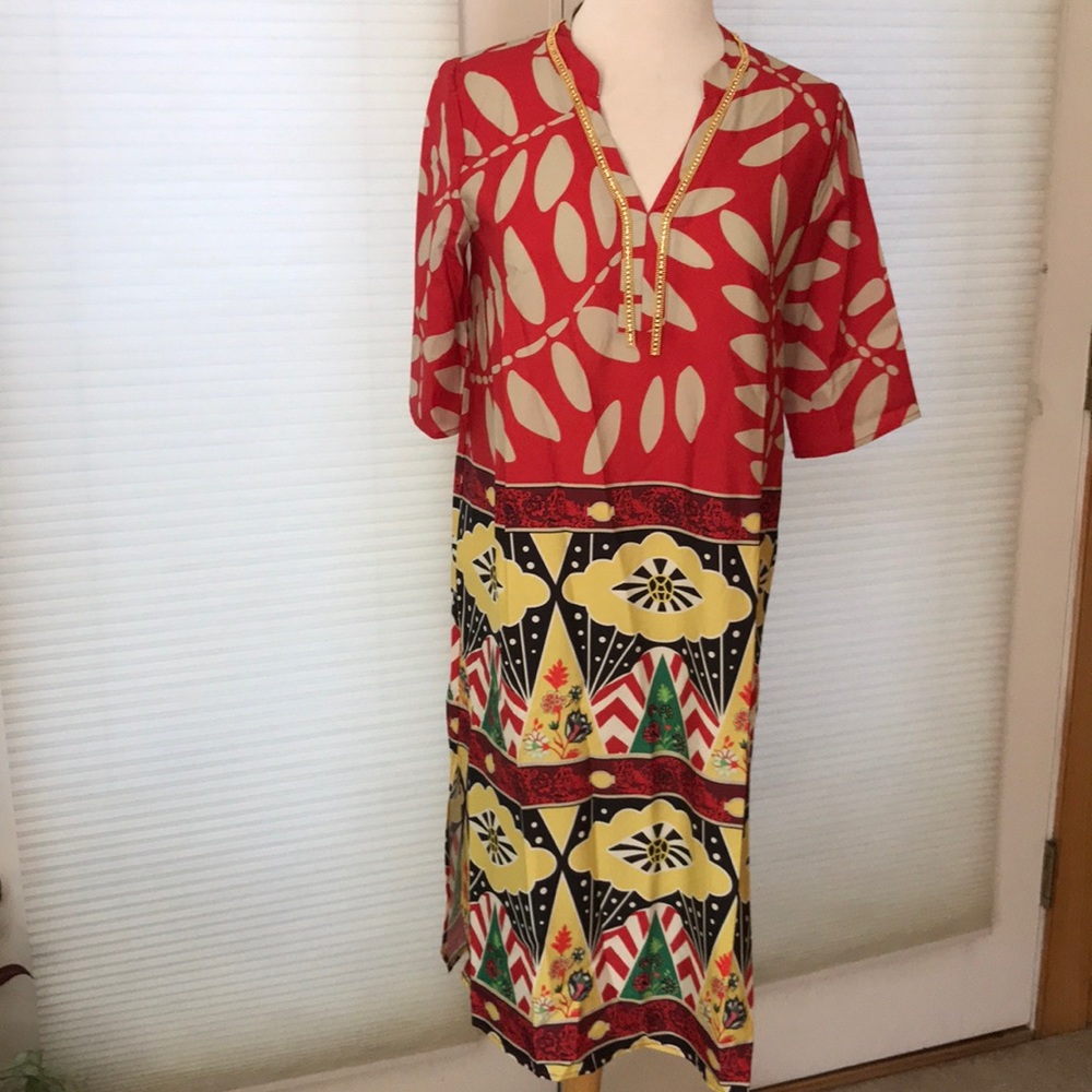 Stunning dress/long tunic with beaded detail